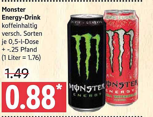 Monster Energy-Drink 0,5 l Dose