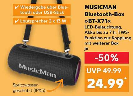 MUSICMAN Bluetooth-Box »BT-X71«
