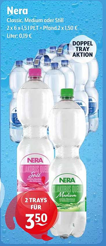 Nera Classic, Medium oder Still - 2 Trays für 3,50 €