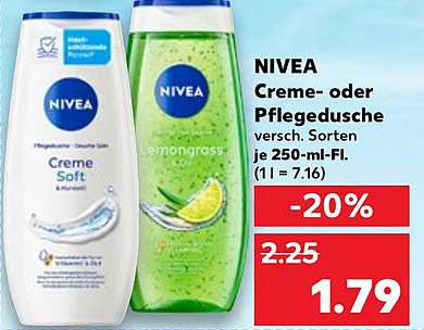 NIVEA Creme- oder Pflegedusche verschiedenste Sorten je 250-ml-Fl.