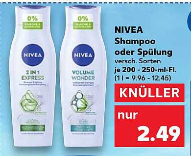 NIVEA Shampoo oder Spülung 250 ml