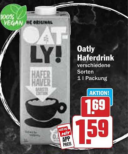 Oatly Haferdink - verschiedene Sorten 1 l Packung