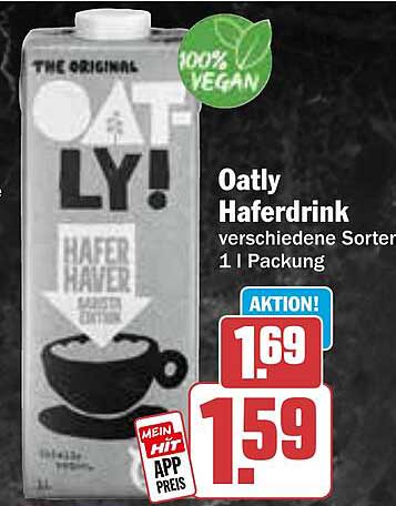Oatly Haferdrink verschiedene Sorten 1 l Packung