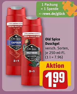 Old Spice Duschgel 3 in 1 – Verschiedene Sorten, je 250-ml-Fl.