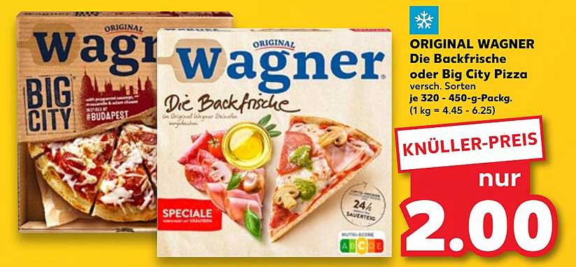 ORIGINAL WAGNER Die Backfrische oder Big City Pizza