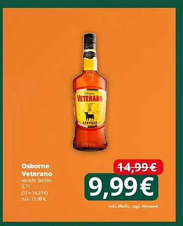 Osborne Veterano (verschiedene Sorten, 0,7 l)