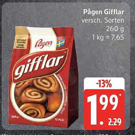 Pågen Gifflar - verschiedene Sorten 260 g