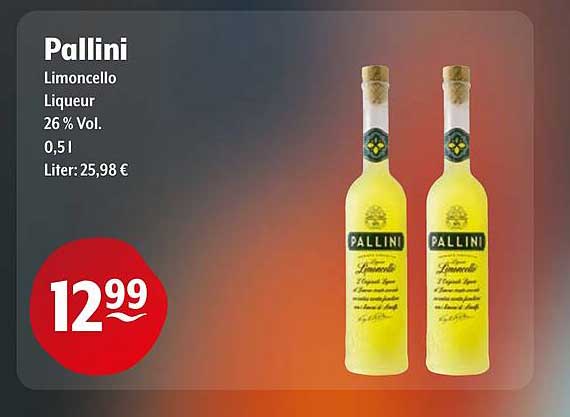 Pallini Limoncello Liqueur 0,5 l - 26 % Vol.