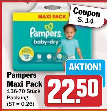 Pampers Maxi Pack Baby-Dry 136-70 Stück