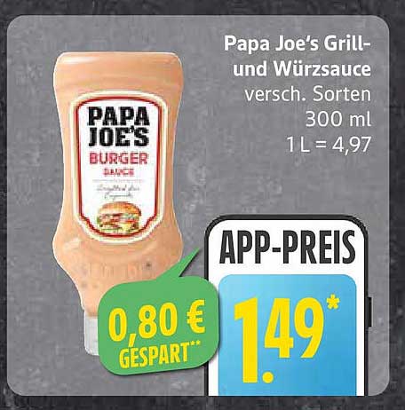 Papa Joe's Grill- und Würzsauce 300 ml