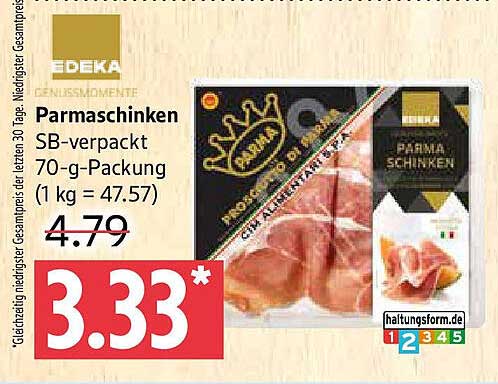 Parmaschinken SB-verpackt 70-g-Packung