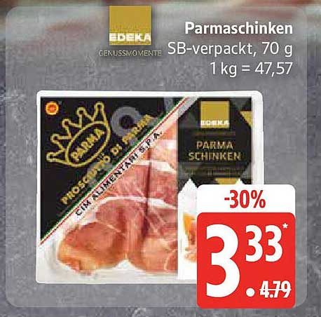 Parmaschinken SB-verpackt, 70 g