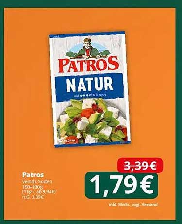 Patros Natur - Verschiedene Sorten 150-180g