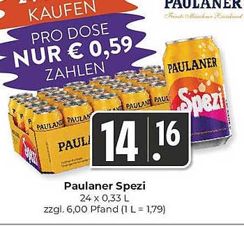 Paulaner Spezi 24 x 0,33 L