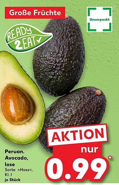 Peruanische Avocado, Sorte 'Hass', lose, je Stück