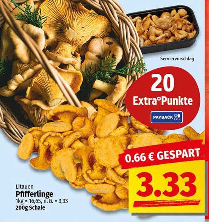 Pfifferlinge 200g Schale - Frisch aus Litauen