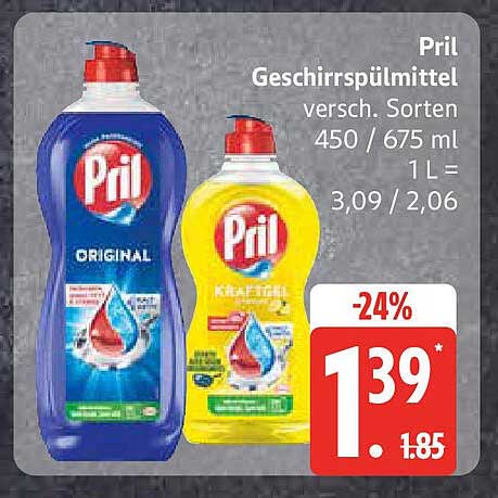 Pril Geschirrspülmittel - verschiedene Sorten 450 / 675 ml