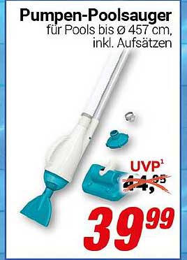Pumpen-Poolsauger für Pools bis Ø 457 cm, inkl. Aufsätzen