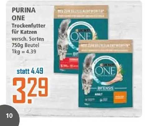 PURINA ONE Trockenfutter für Katzen 750g Beutel