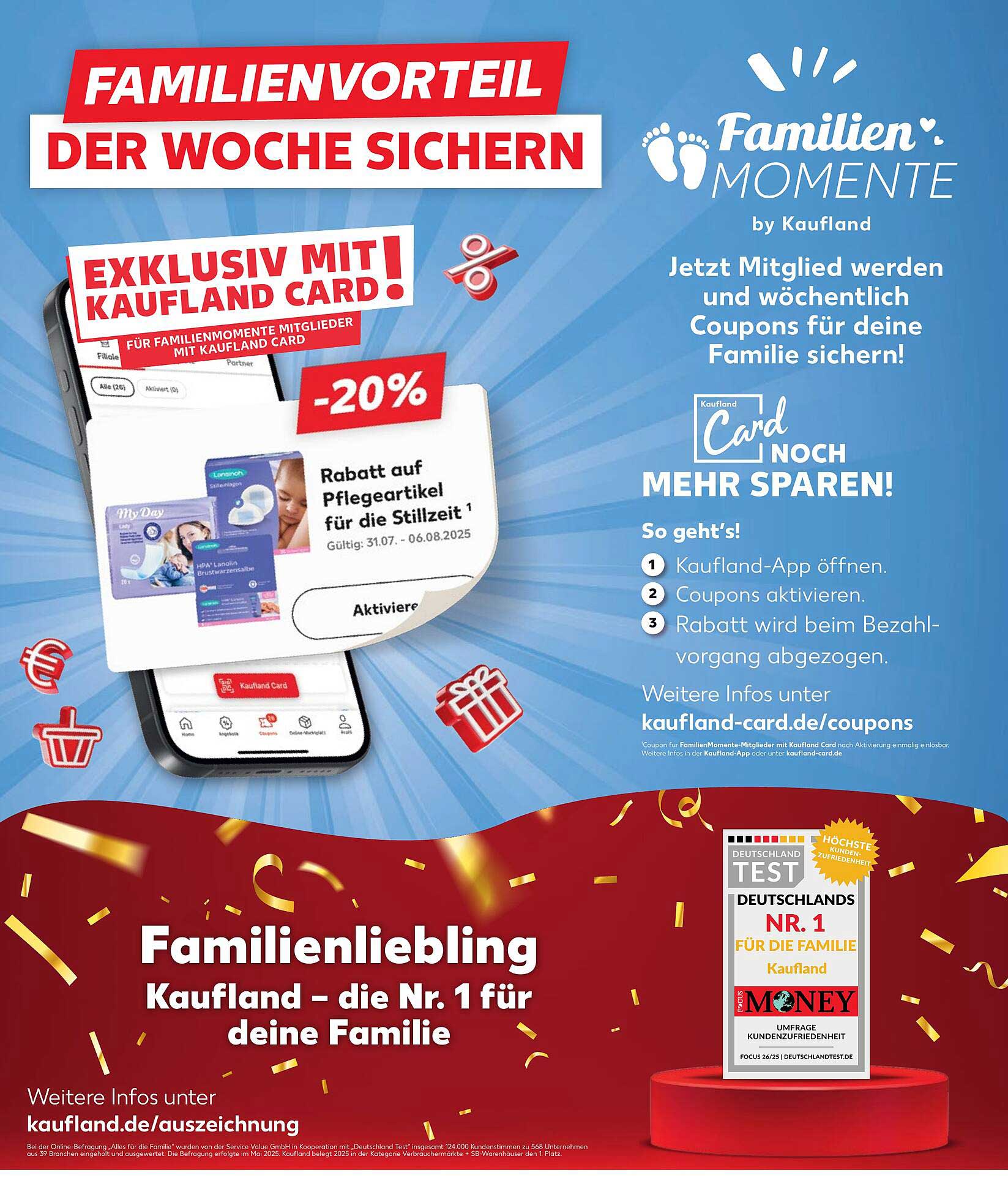 Rabatt auf Pflegeartikel für die Stillzeit - 20% exklusiv mit Kaufland Card