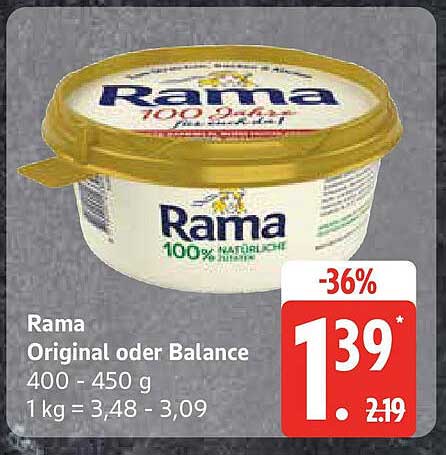 Rama Original oder Balance 400 - 450 g