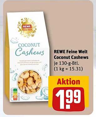 REWE Feine Welt Coconut Cashews je 130-g-Btl.