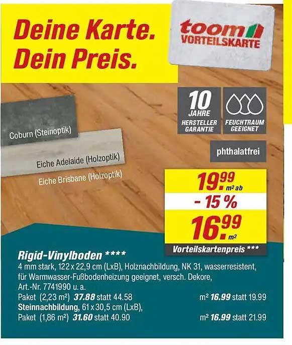 Rigid-Vinylboden - Feuchttraum geeignet