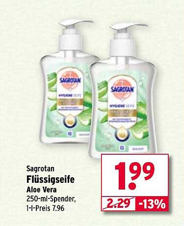 Sagrotan Flüssigseife Aloe Vera 250-ml-Spender