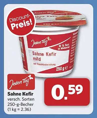 Sahne Kefir verschieden Sorten 250-g-Becher