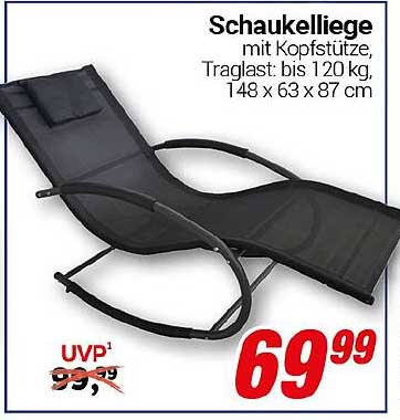 Schaukel-Liege mit Kopfstütze - Komfort und Stil vereint