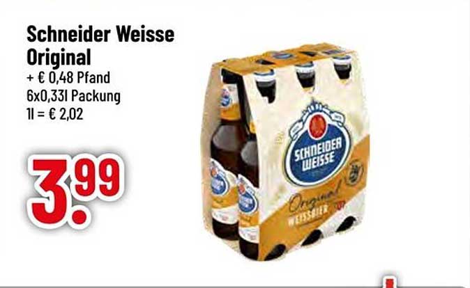 Schneider Weisse Original 6x0,33l für nur 3,99 €