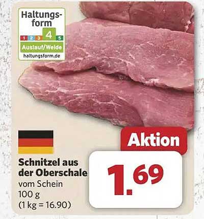 Schnitzel aus der Oberschale vom Schein (100 g)