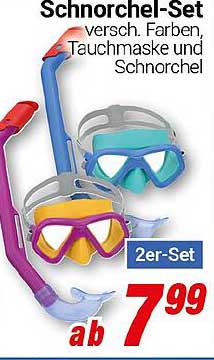 Schnorchel-Set, verschieden Farben, Tauchmaske und Schnorchel