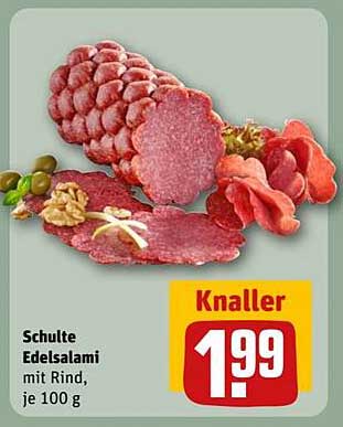 Schulte Edelsalami mit Rind, je 100 g
