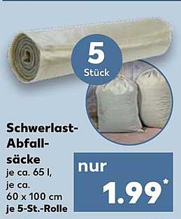 Schwerlast-Abfallsäcke 5-Stück-Rolle