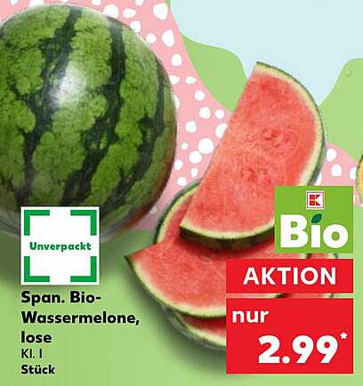 Span. Bio-Wassermelone, lose, Kl. I Stück