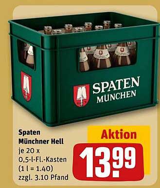 Spaten Münchner Hell 20 x 0,5 l-Fl. Kasten