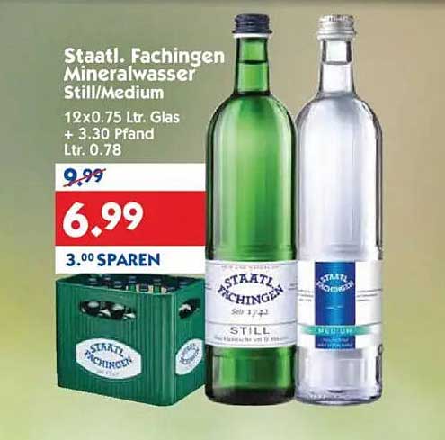 Staatl. Fachingen Mineralwasser Still/Medium