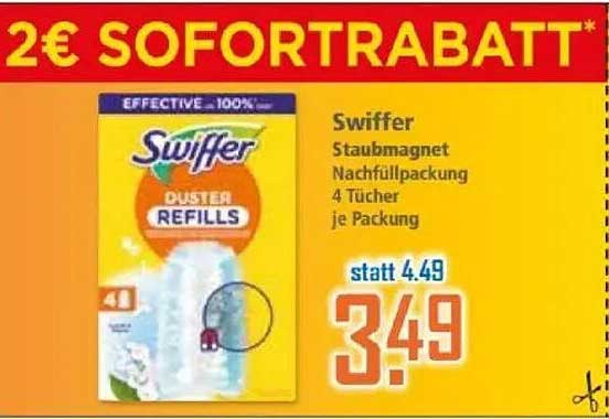Swiffer Staubmagnet Nachfüllpackung 4 Tücher