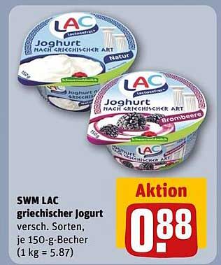 SWM Lac griechischer Joghurt verschiedene Sorten