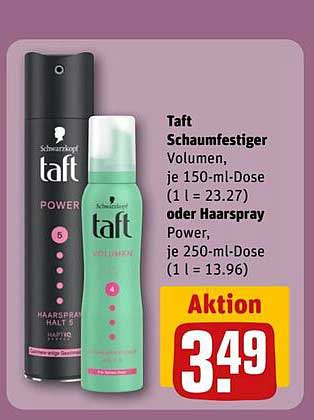 Taft Schaumfestiger und Haarspray Power