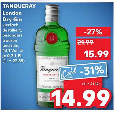 TANQUERAY London Dry Gin - 0,7 l
