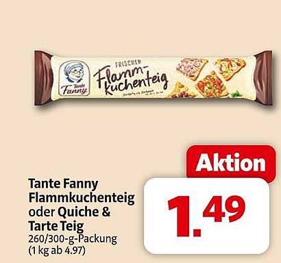 Tante Fanny Flammkuchenteig oder Quiche & Tarte Teig