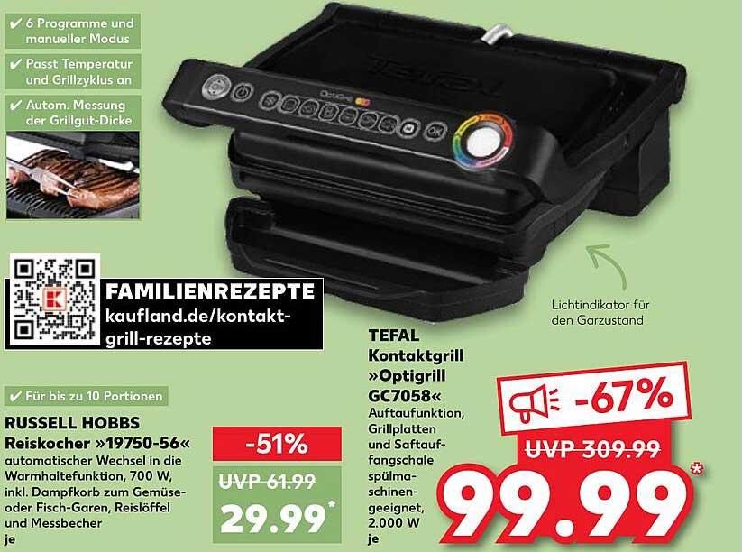 TEFAL Kontaktgrill »Optigrill« GC7058