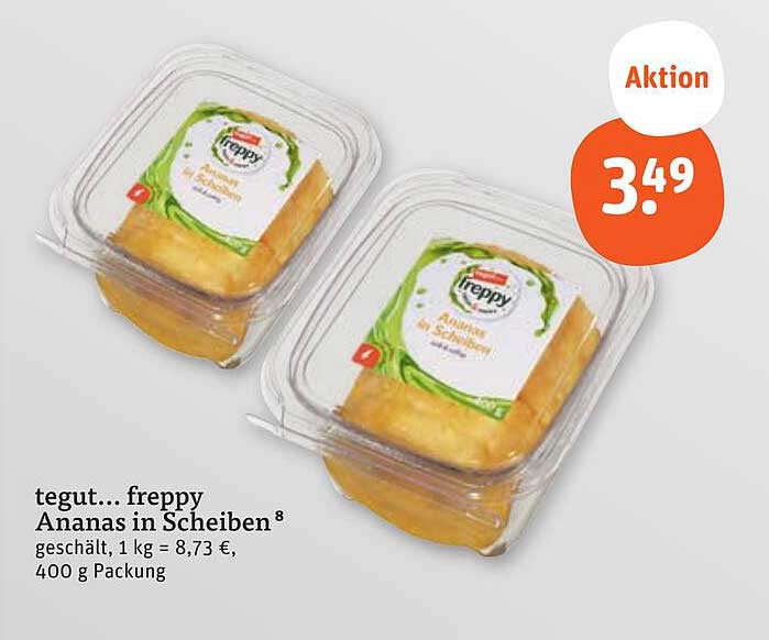 tegut... freppy Ananas in Scheiben 400 g