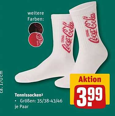 Tennisocken von Coca-Cola – je Paar nur 3,99 €