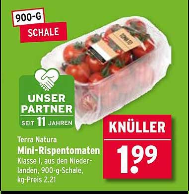 Terra Natura Mini-Rispentomaten 900-g-Schale