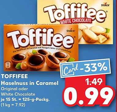 TOFFIFEE Haselnuss in Caramel - Original oder White Chocolate