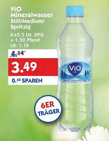 ViO Mineralwasser Still/Medium/Spritzig - 6er Träger