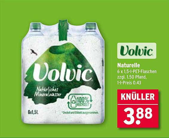 Volvic Naturelle 6 x 1,5 l PET-Flaschen